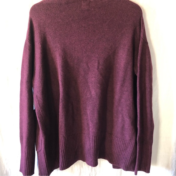 NWT A New Day cardigan pocket sweater oversize and stretchy mulberry color XS - Picture 5 of 8